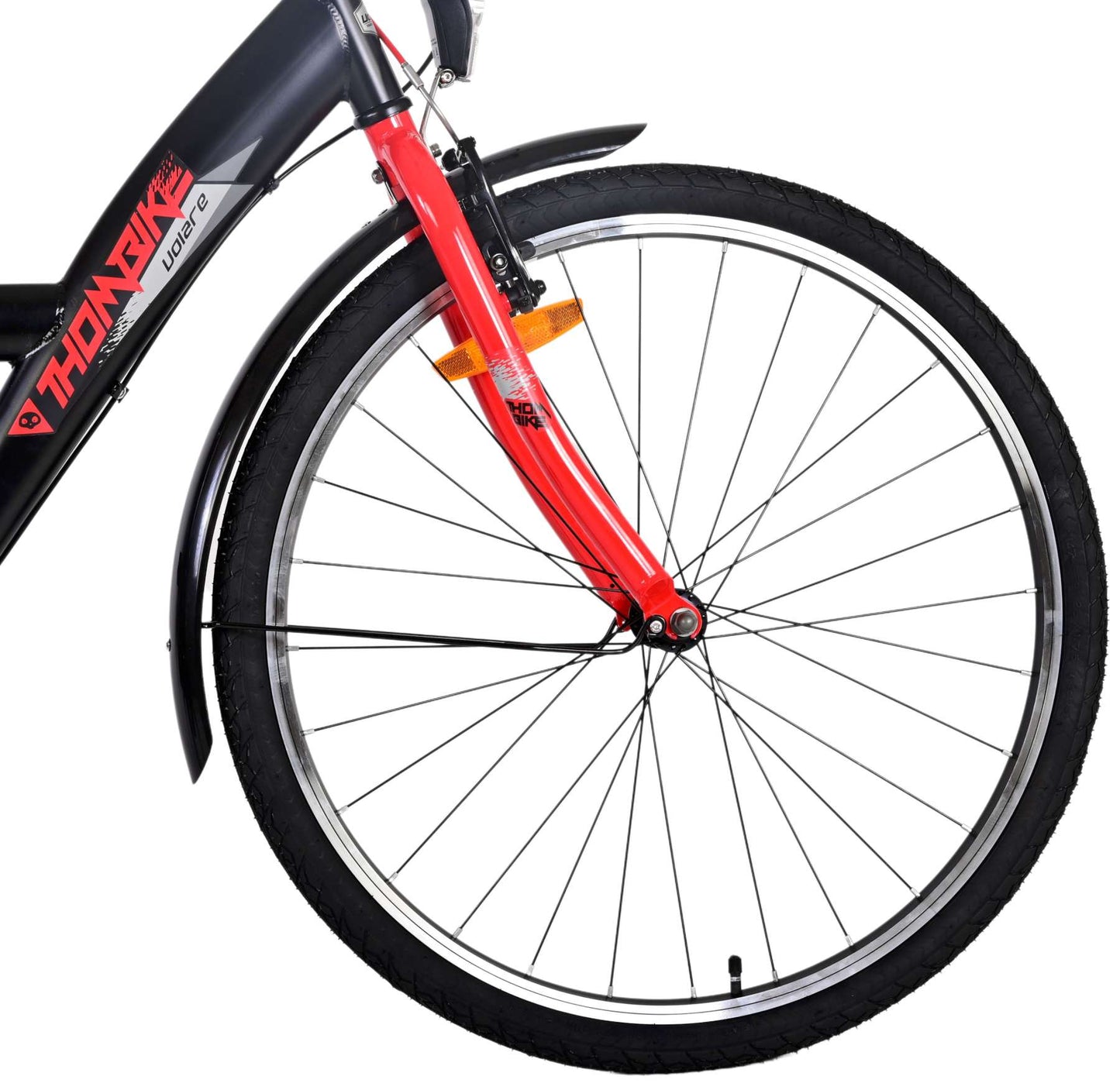 Volare Thombike Kinderfiets - Jongens - 26 inch - Zwart Rood - 3 versnellingen - Zwart, Rood - 10-12 jaar extra afbeelding 5