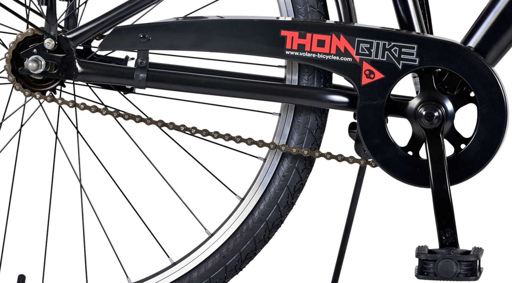 Volare Thombike Kinderfiets - Jongens - 26 inch - Zwart Rood - Zwart, Rood - 10-12 jaar extra afbeelding 7