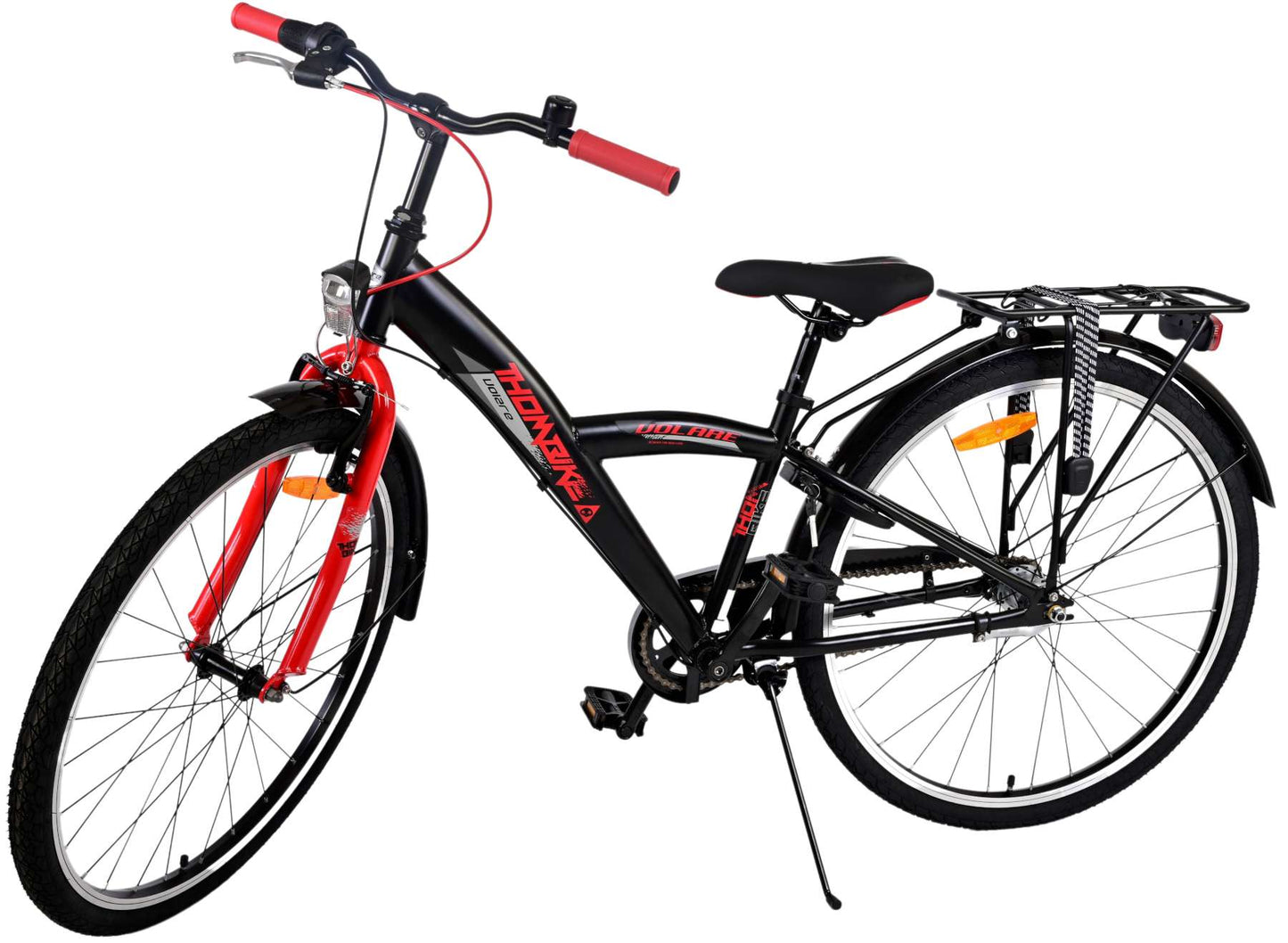 Volare Thombike Kinderfiets - Jongens - 26 inch - Zwart Rood - 3 versnellingen - Zwart, Rood - 10-12 jaar extra afbeelding 11