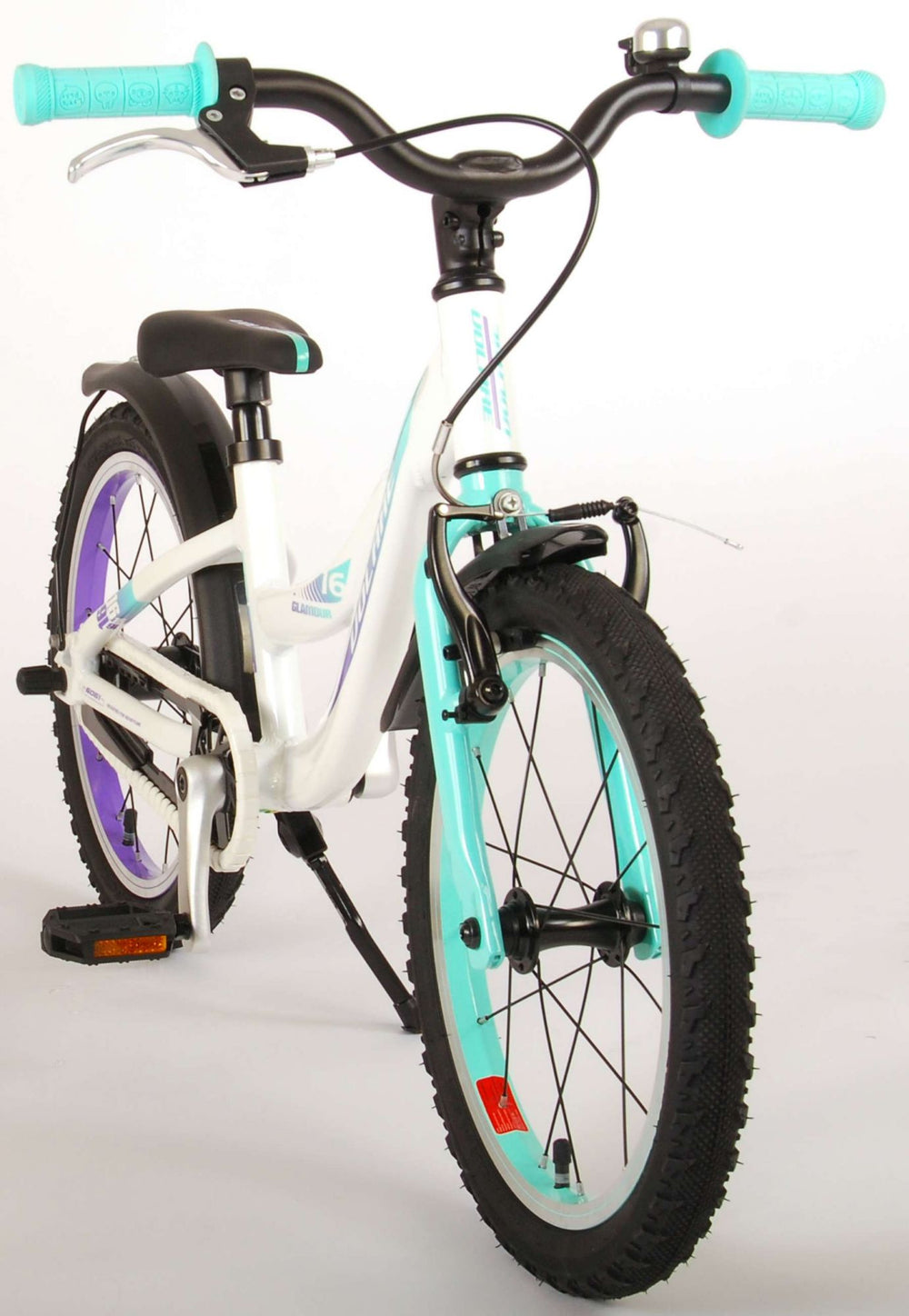 Volare Glamour Kinderfiets - Meisjes - 16 inch - Wit/Mint Groen - Prime Collection - Mint, Wit, Groen - 4-6 jaar extra afbeelding 11