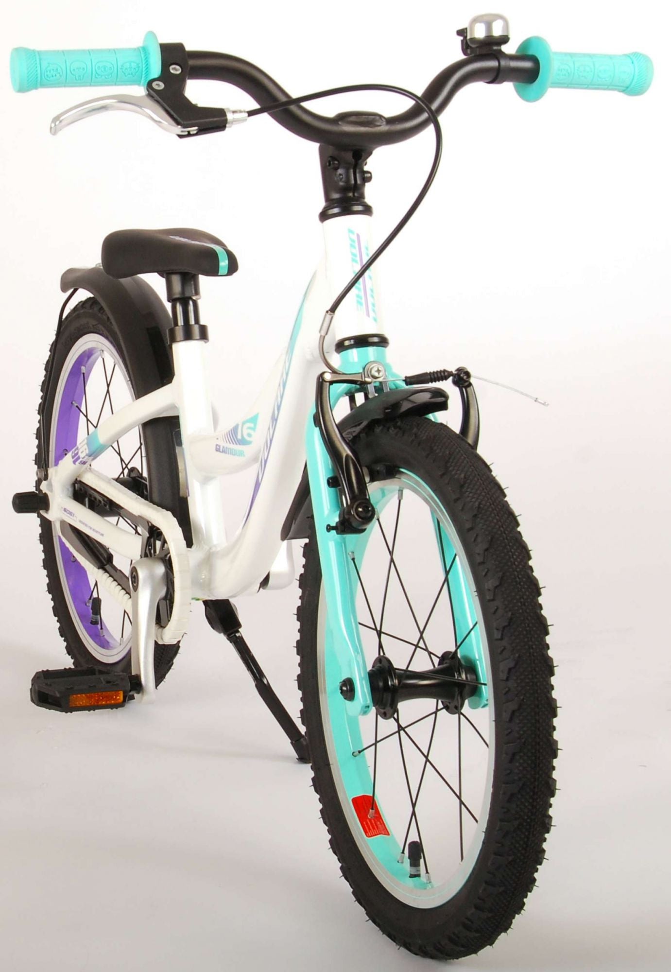 Volare Glamour Kinderfiets - Meisjes - 16 inch - Wit/Mint Groen - Prime Collection - Mint, Wit, Groen - 4-6 jaar extra afbeelding 11