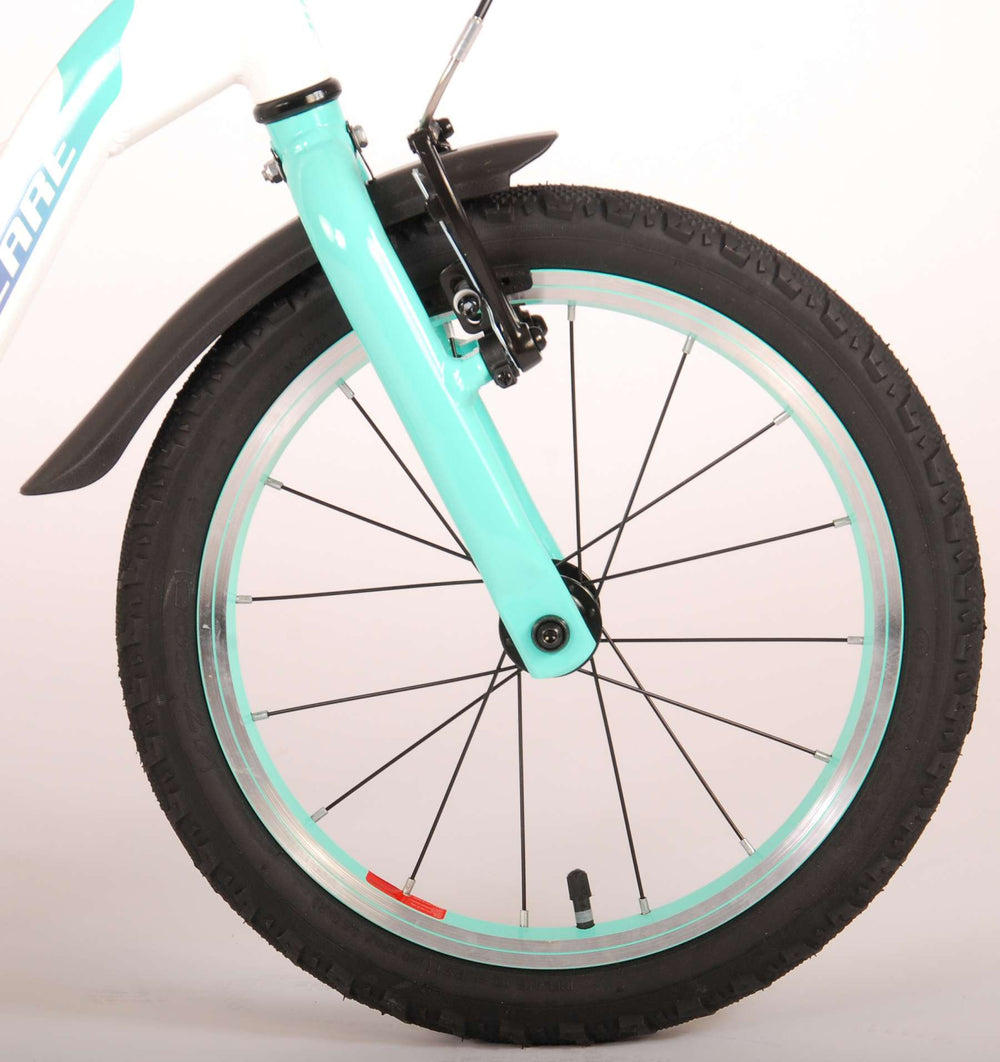 Volare Glamour Kinderfiets - Meisjes - 16 inch - Wit/Mint Groen - Prime Collection - Mint, Wit, Groen - 4-6 jaar extra afbeelding 5