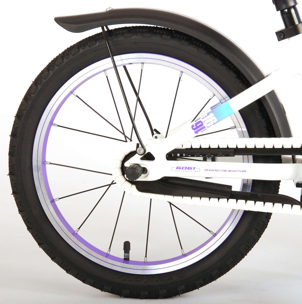 Volare Glamour Kinderfiets - Meisjes - 16 inch - Wit/Mint Groen - Prime Collection - Mint, Wit, Groen - 4-6 jaar extra afbeelding 6