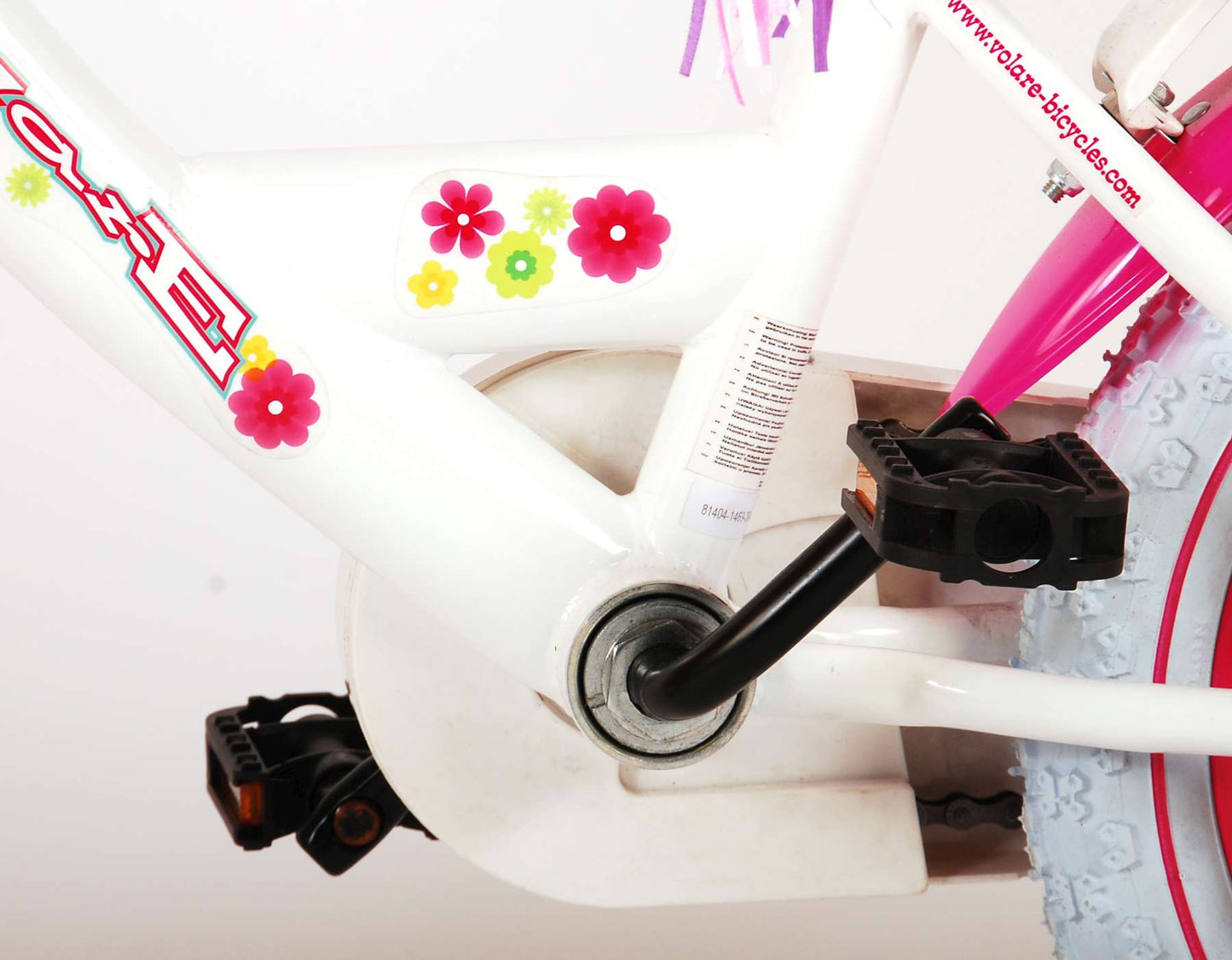Volare Ashley Kinderfiets - Meisjes - 14 inch - Wit - 95% afgemonteerd - 3-5 jaar extra afbeelding 4