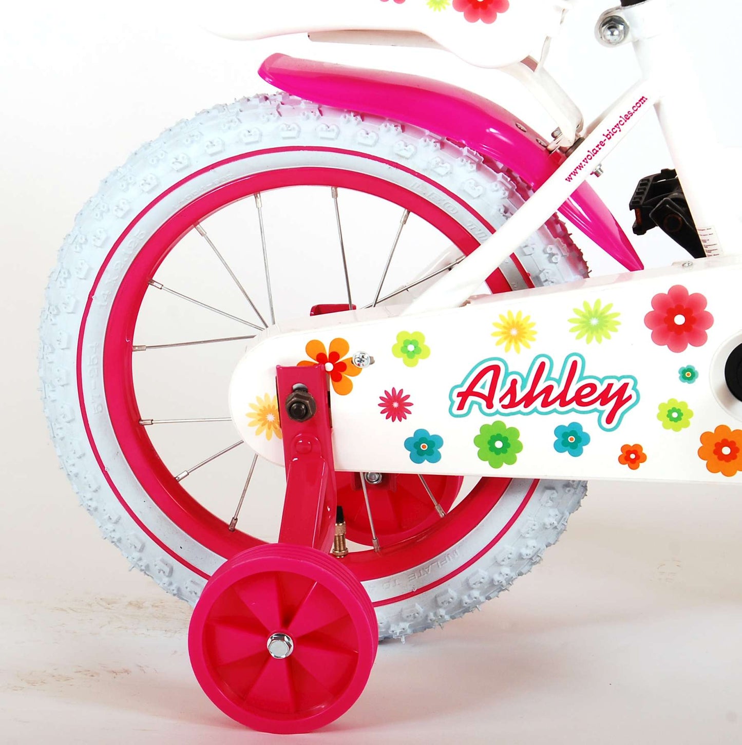 Volare Ashley Kinderfiets - Meisjes - 14 inch - Wit - 95% afgemonteerd - 3-5 jaar extra afbeelding 14