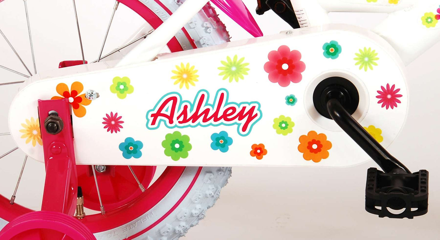 Volare Ashley Kinderfiets - Meisjes - 14 inch - Wit - 95% afgemonteerd - 3-5 jaar extra afbeelding 12