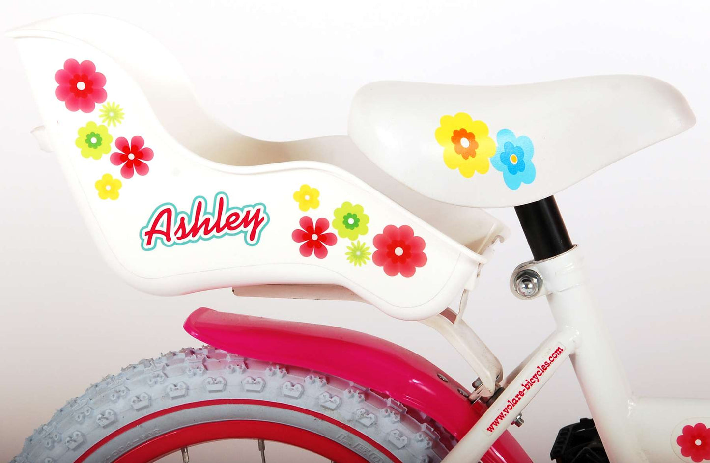 Volare Ashley Kinderfiets - Meisjes - 14 inch - Wit - 95% afgemonteerd - 3-5 jaar extra afbeelding 11