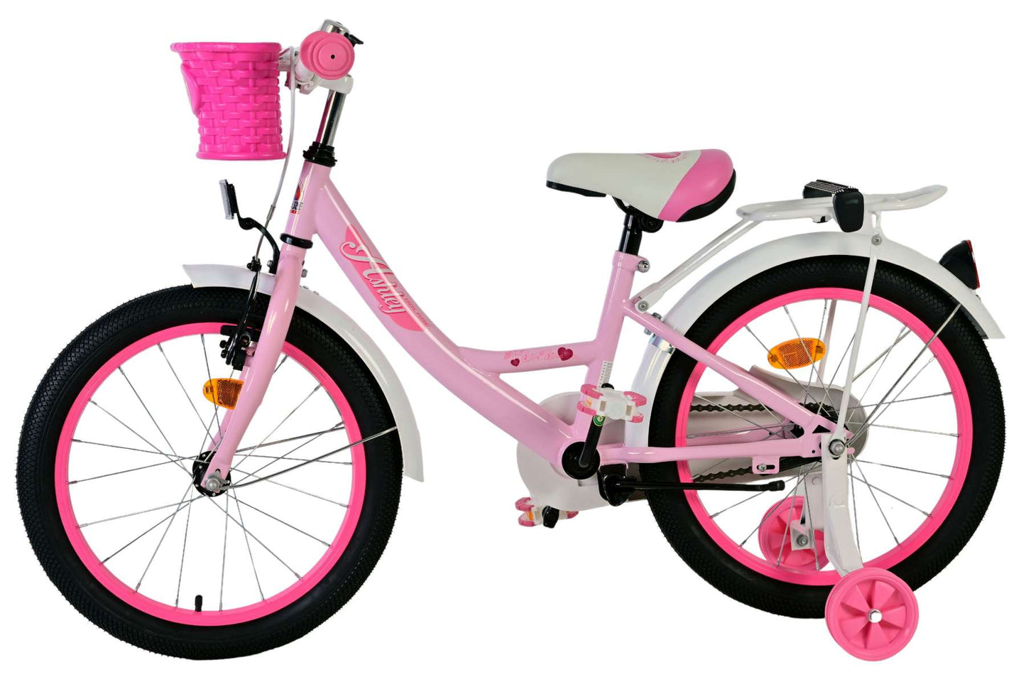 Volare Ashley Kinderfiets - Meisjes - 18 inch - Roze - 5-7 jaar extra afbeelding 9