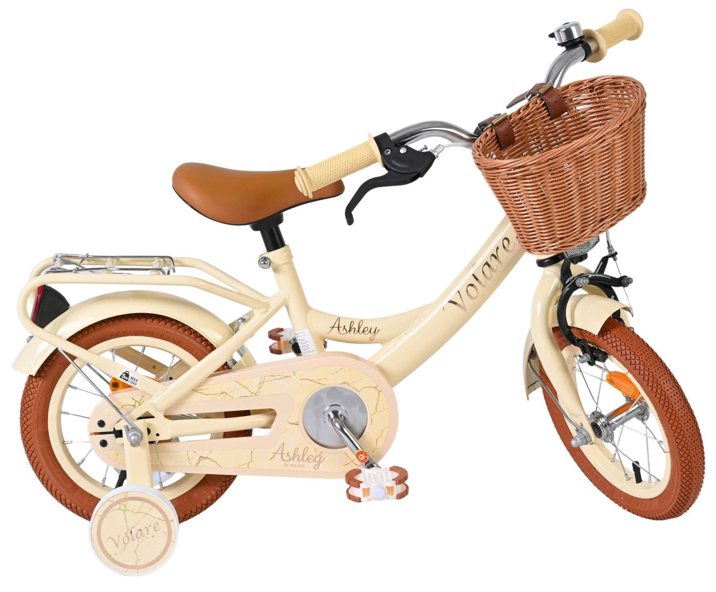 Volare Ashley Kinderfiets - Meisjes - 12 inch - Creme - Crème - 3-5 jaar extra afbeelding 11