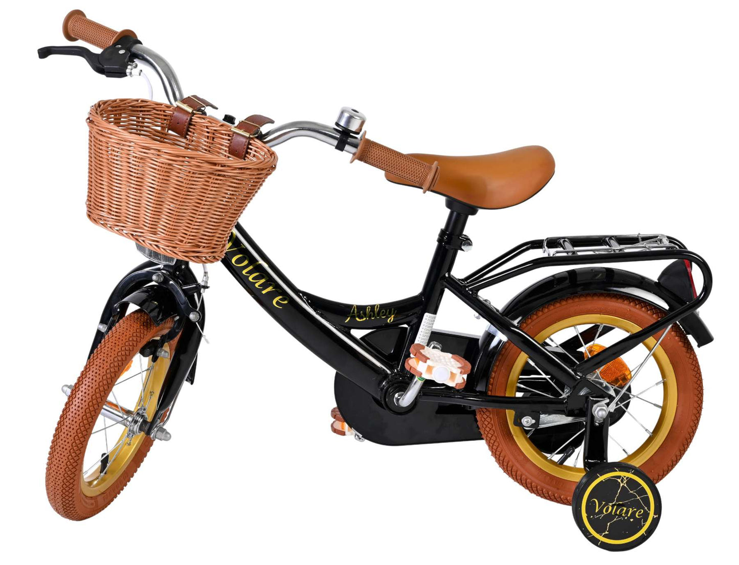 Volare Ashley Kinderfiets - Meisjes - 12 inch - Zwart - 3-5 jaar extra afbeelding 9
