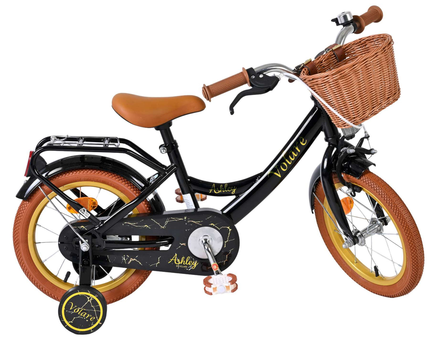 Volare Ashley Kinderfiets - Meisjes - 14 inch - Zwart - 3-5 jaar extra afbeelding 11