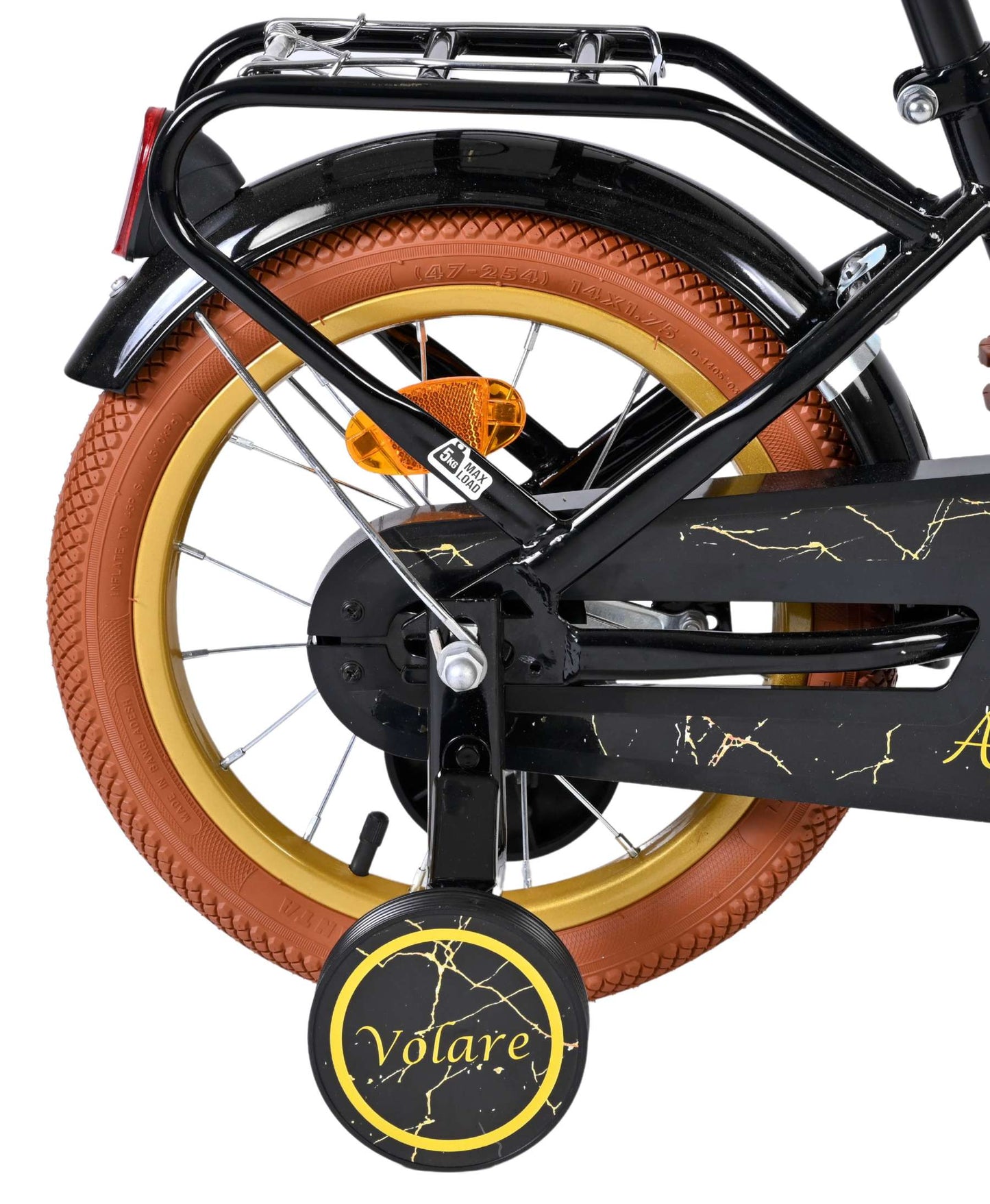 Volare Ashley Kinderfiets - Meisjes - 14 inch - Zwart - 3-5 jaar extra afbeelding 3