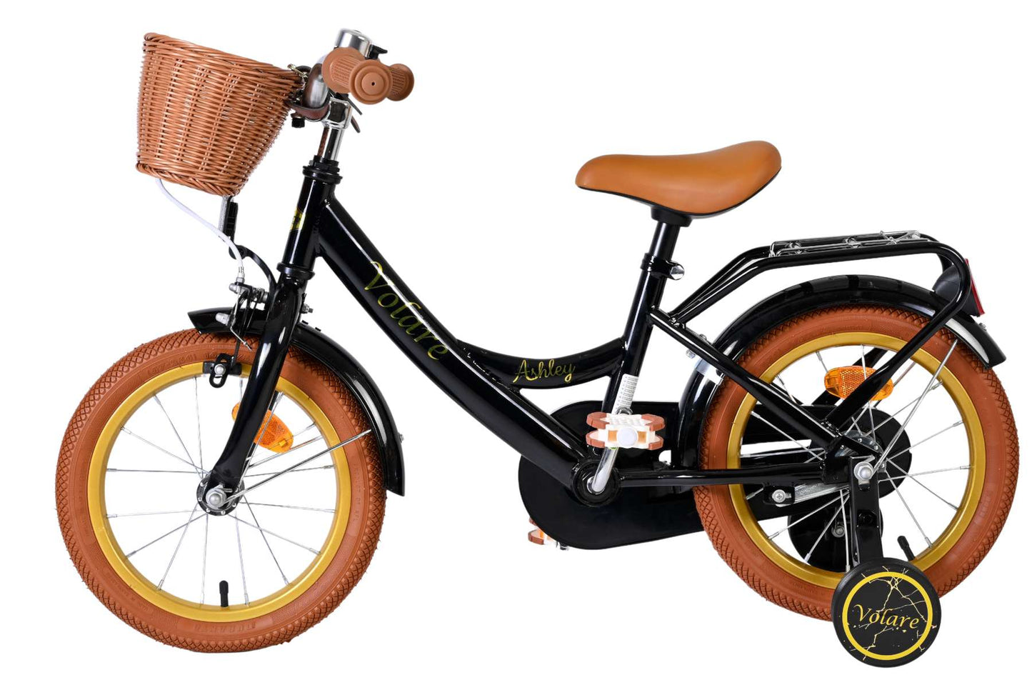 Volare Ashley Kinderfiets - Meisjes - 14 inch - Zwart - 3-5 jaar extra afbeelding 8