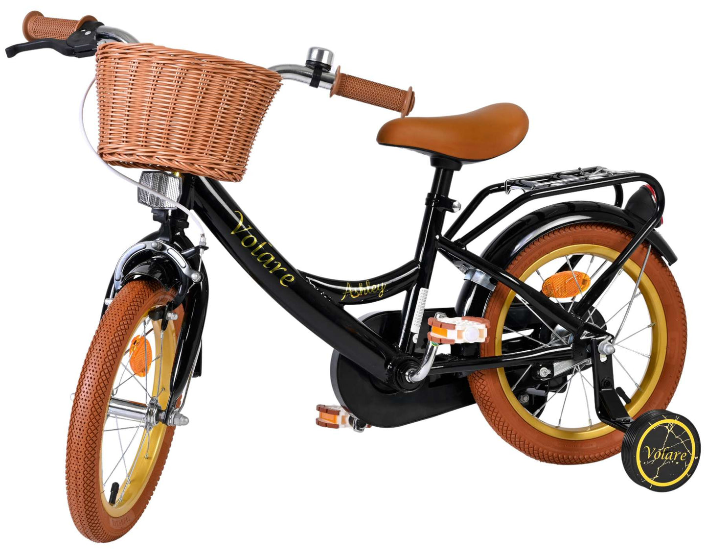 Volare Ashley Kinderfiets - Meisjes - 14 inch - Zwart - 3-5 jaar extra afbeelding 9