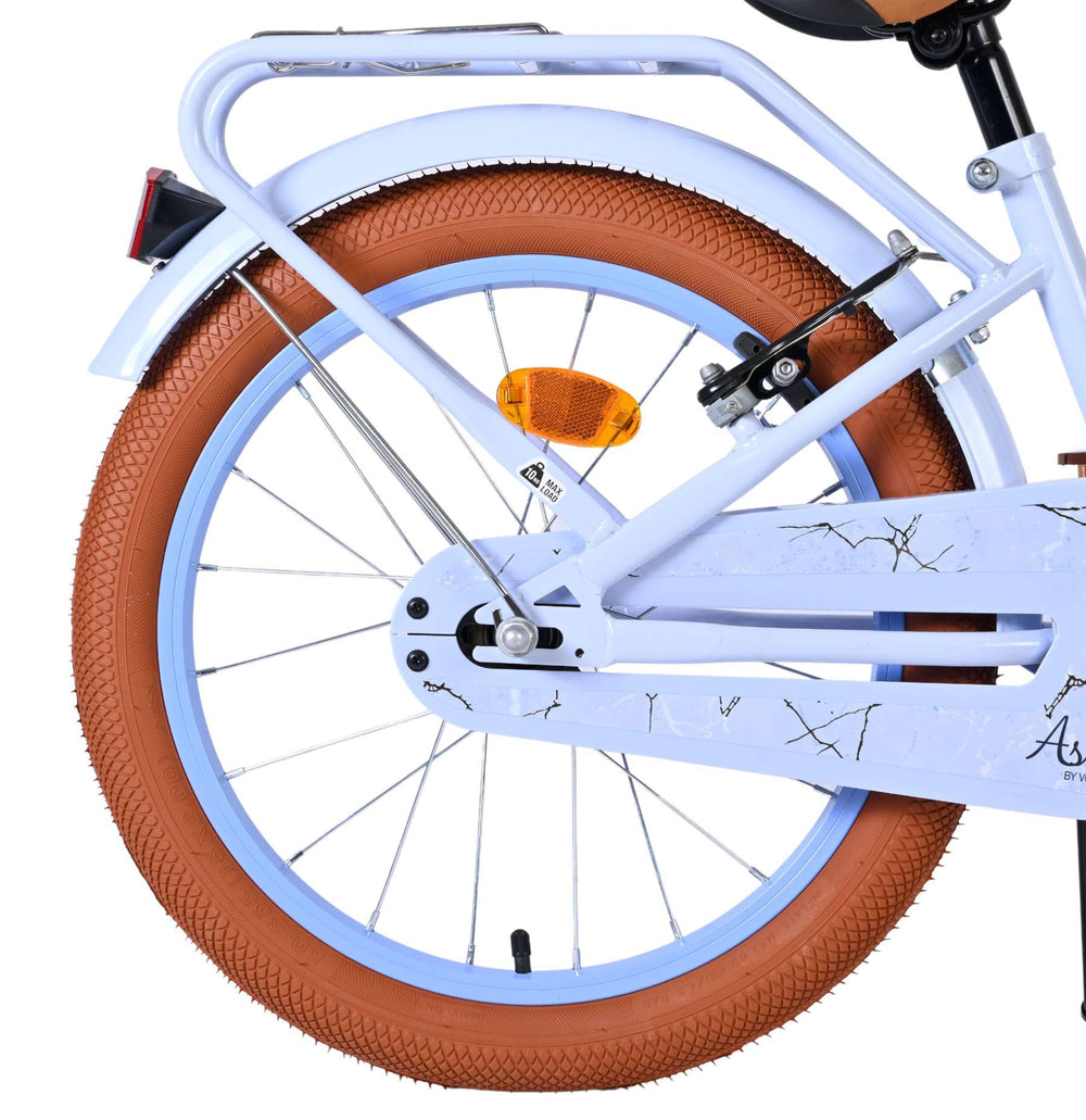 Volare Ashley Kinderfiets - Meisjes - 18 inch - Pastel Blauw - Twee handremmen - Blauw, Paars - 5-7 jaar extra afbeelding 3