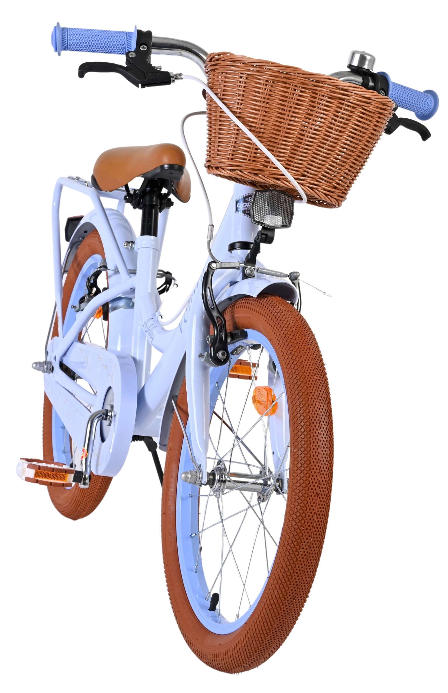 Volare Ashley Kinderfiets - Meisjes - 18 inch - Pastel Blauw - Twee handremmen - Blauw, Paars - 5-7 jaar extra afbeelding 6