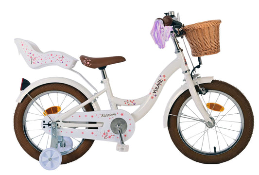 Volare Blossom Kinderfiets - Meisjes - 16 inch - Wit - 4-6 jaar bij Fietstotaal