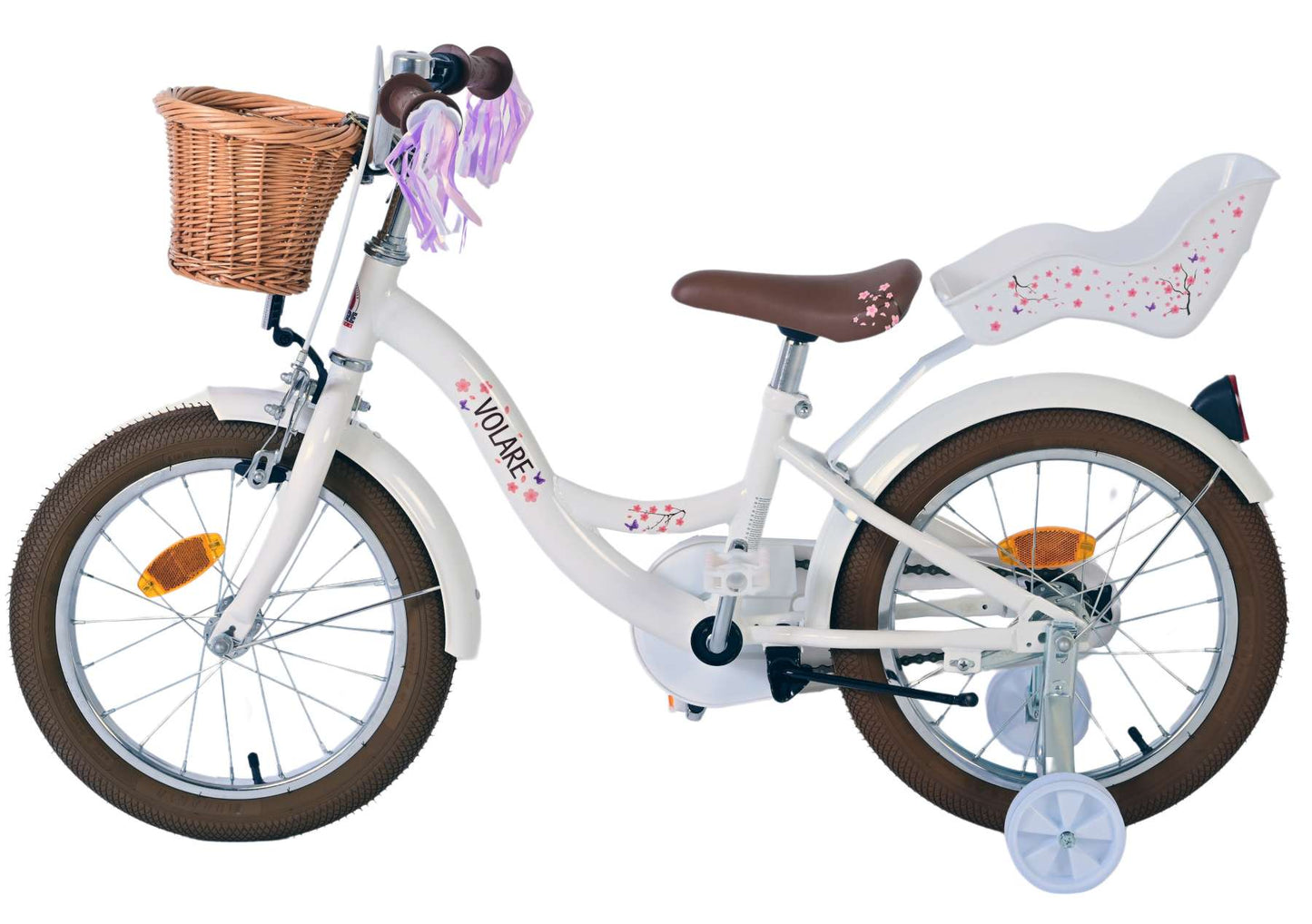 Volare Blossom Kinderfiets - Meisjes - 16 inch - Wit - 4-6 jaar extra afbeelding 8