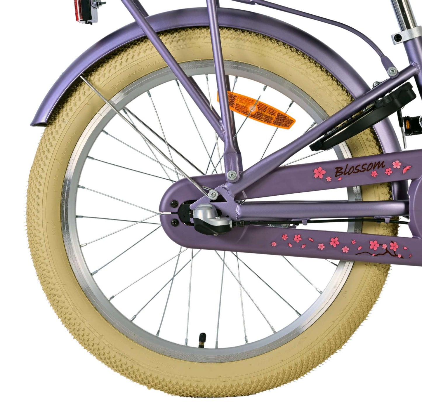 Volare Blossom Kinderfiets - Meisjes - 20 inch - Paars - Nexus 3 versnellingen - 6-8 jaar extra afbeelding 3