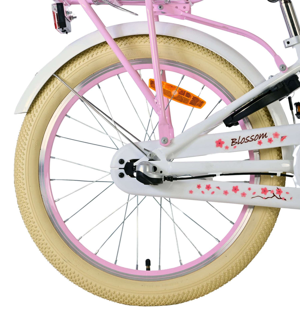 Volare Blossom Kinderfiets - Meisjes - 20 inch - Wit - Nexus 3 versnellingen - 6-8 jaar extra afbeelding 3