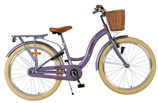 Volare Blossom Kinderfiets - Meisjes - 24 inch - Paars - 8-10 jaar bij Fietstotaal