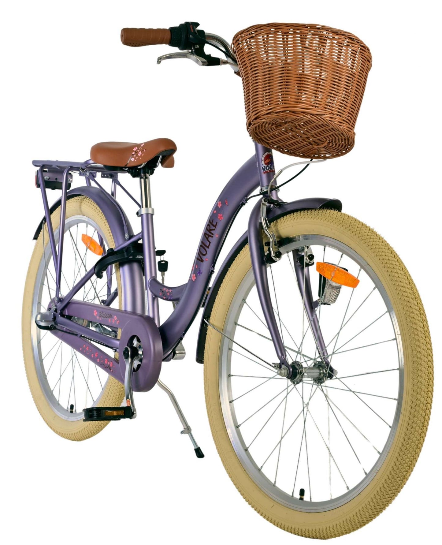 Volare Blossom Kinderfiets - Meisjes - 24 inch - Paars - 3 Versnellingen - 8-10 jaar extra afbeelding 7