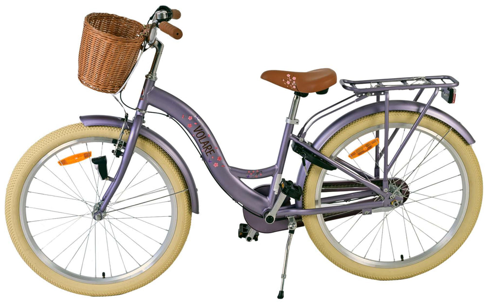 Volare Blossom Kinderfiets - Meisjes - 24 inch - Paars - 3 Versnellingen - 8-10 jaar extra afbeelding 9