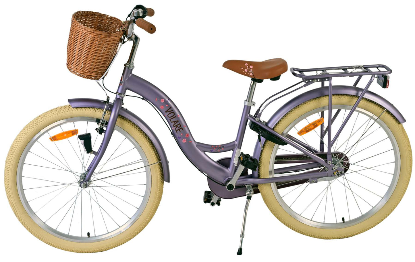 Volare Blossom Kinderfiets - Meisjes - 24 inch - Paars - 3 Versnellingen - 8-10 jaar extra afbeelding 9