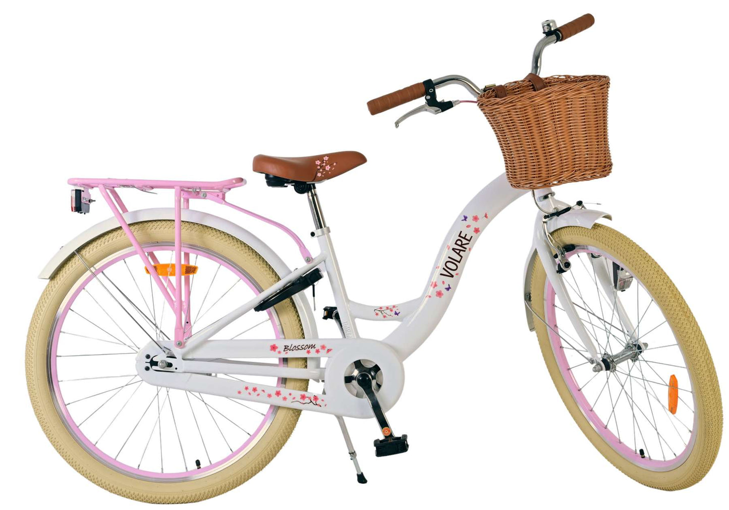 Volare Blossom Kinderfiets - Meisjes - 24 inch - Wit - 8-10 jaar extra afbeelding 11