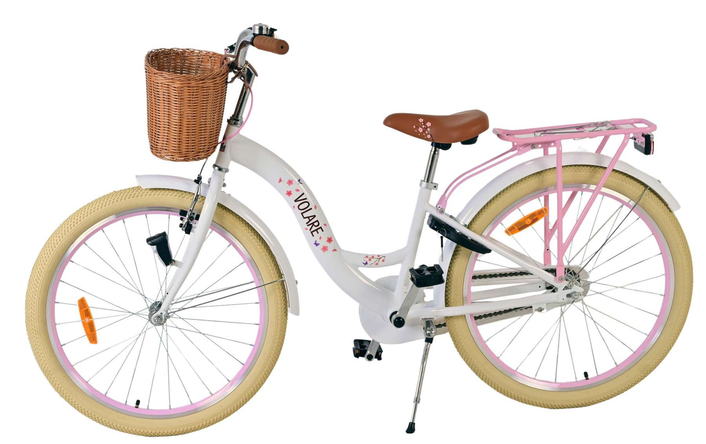 Volare Blossom Kinderfiets - Meisjes - 24 inch - Wit - 8-10 jaar extra afbeelding 8