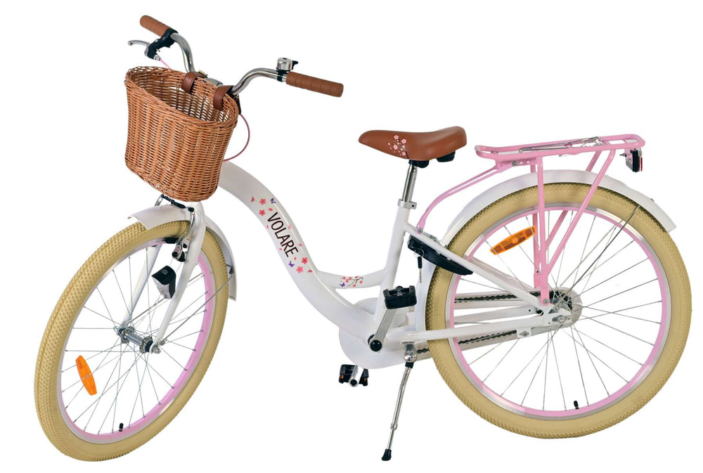 Volare Blossom Kinderfiets - Meisjes - 24 inch - Wit - 8-10 jaar extra afbeelding 9