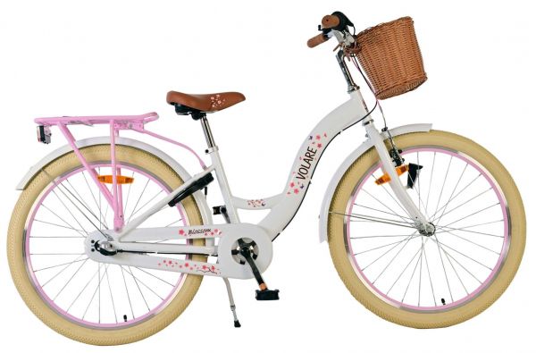 Volare Blossom Kinderfiets - Meisjes - 24 inch - Wit - 3 Versnellingen - 8-10 jaar extra afbeelding 2