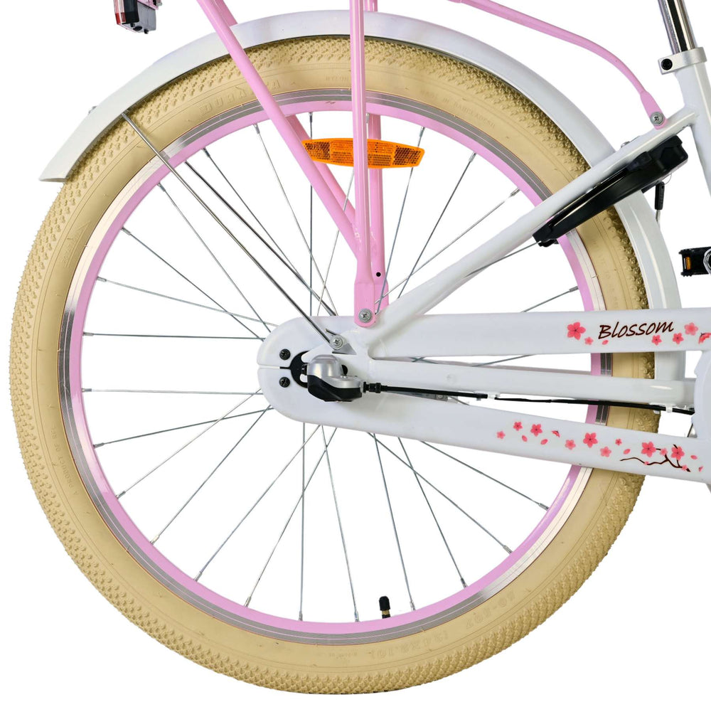 Volare Blossom Kinderfiets - Meisjes - 24 inch - Wit - 3 Versnellingen - 8-10 jaar extra afbeelding 3