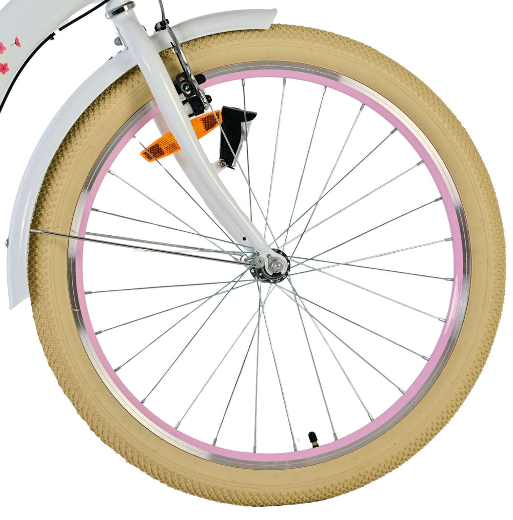 Volare Blossom Kinderfiets - Meisjes - 24 inch - Wit - 3 Versnellingen - 8-10 jaar extra afbeelding 4