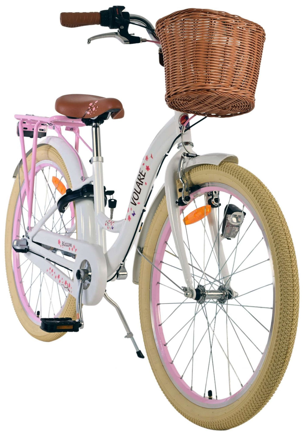 Volare Blossom Kinderfiets - Meisjes - 24 inch - Wit - 3 Versnellingen - 8-10 jaar extra afbeelding 7