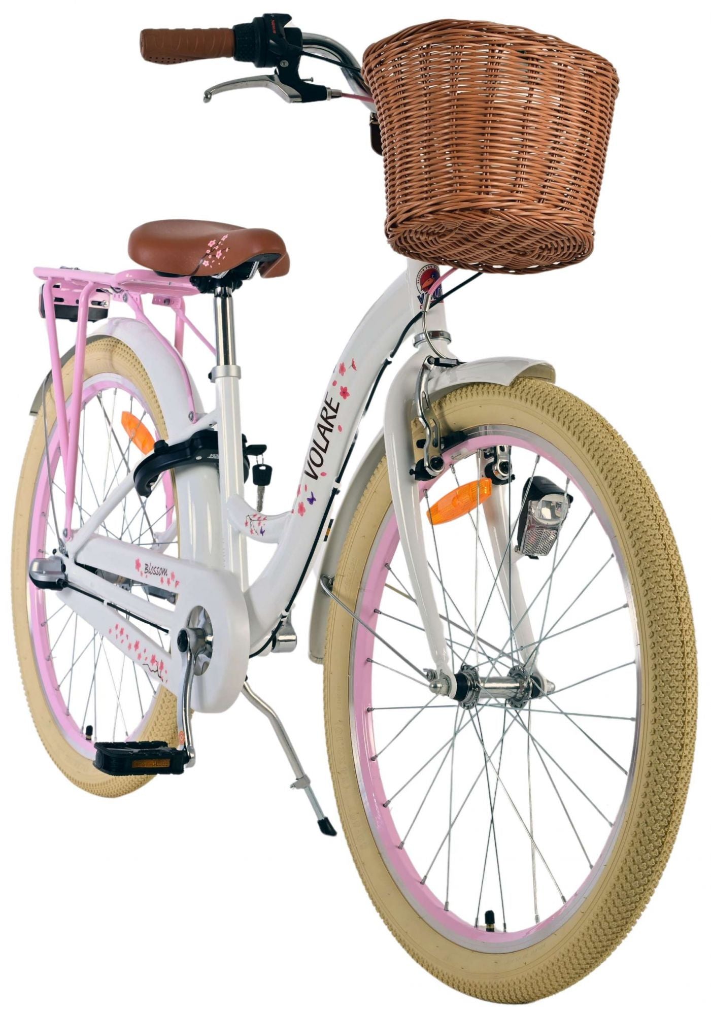 Volare Blossom Kinderfiets - Meisjes - 24 inch - Wit - 3 Versnellingen - 8-10 jaar extra afbeelding 7