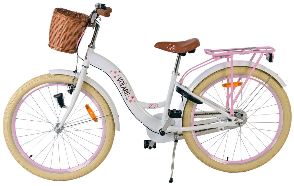 Volare Blossom Kinderfiets - Meisjes - 24 inch - Wit - 3 Versnellingen - 8-10 jaar extra afbeelding 9
