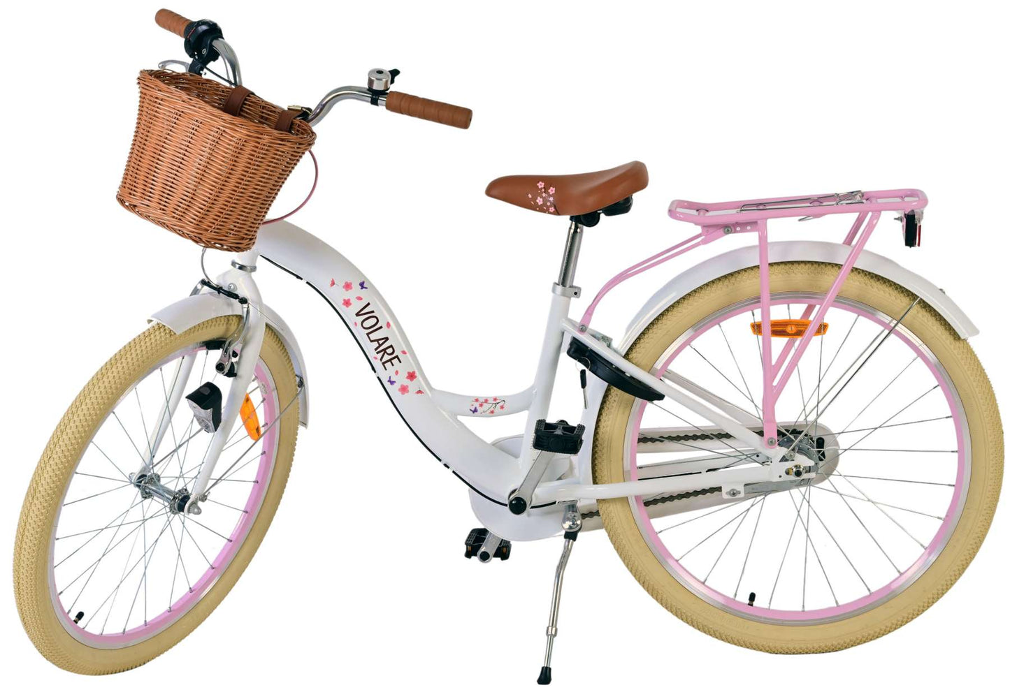 Volare Blossom Kinderfiets - Meisjes - 24 inch - Wit - 3 Versnellingen - 8-10 jaar extra afbeelding 11