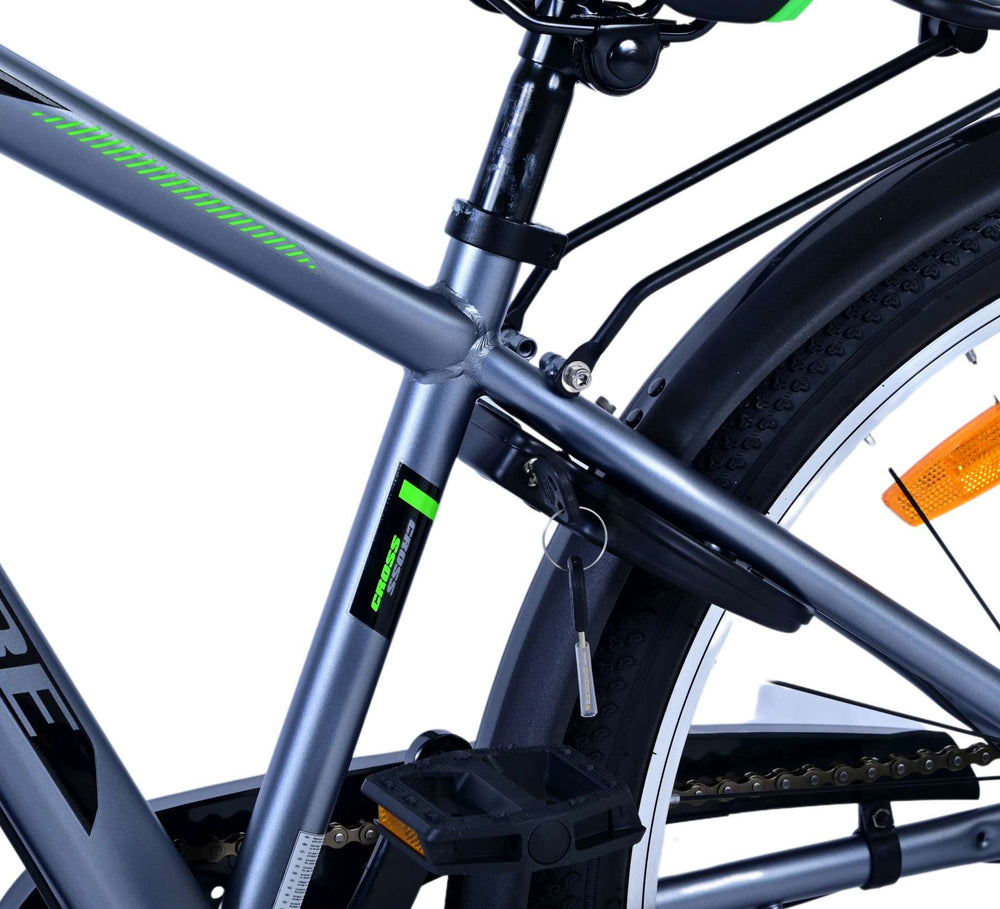 Volare Cross Kinderfiets - Jongens - 24 inch - donker Grijs- 3 versnellingen - 8-10 jaar extra afbeelding 12