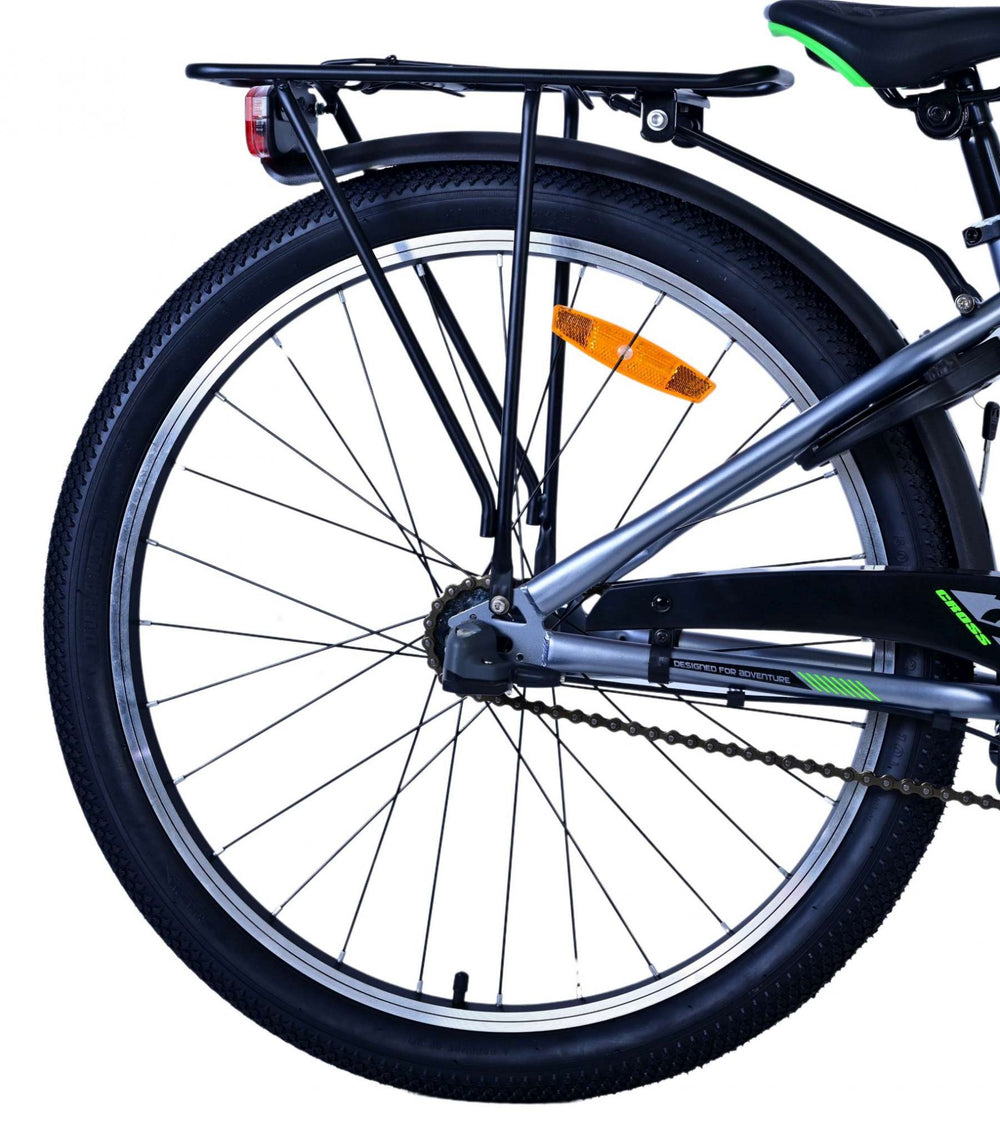 Volare Cross Kinderfiets - Jongens - 24 inch - donker Grijs- 3 versnellingen - 8-10 jaar extra afbeelding 3