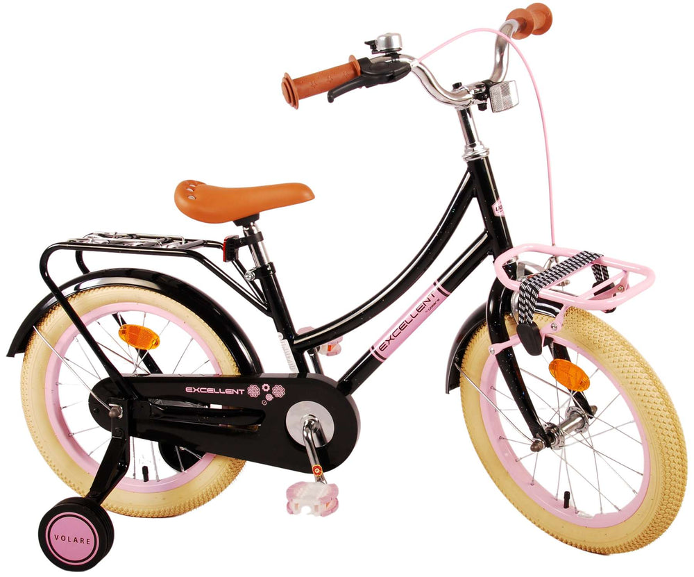 Volare Excellent Kinderfiets - Meisjes - 16 inch - Zwart - 95% afgemonteerd - 4-6 jaar extra afbeelding 4