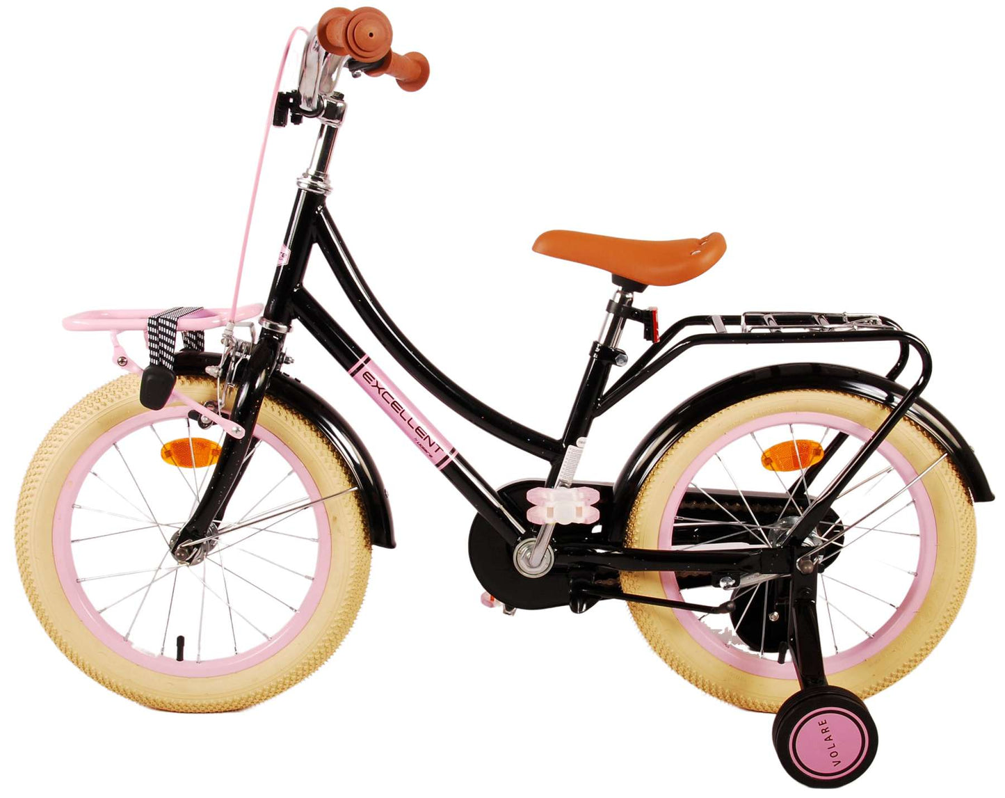 Volare Excellent Kinderfiets - Meisjes - 16 inch - Zwart - 95% afgemonteerd - 4-6 jaar extra afbeelding 14