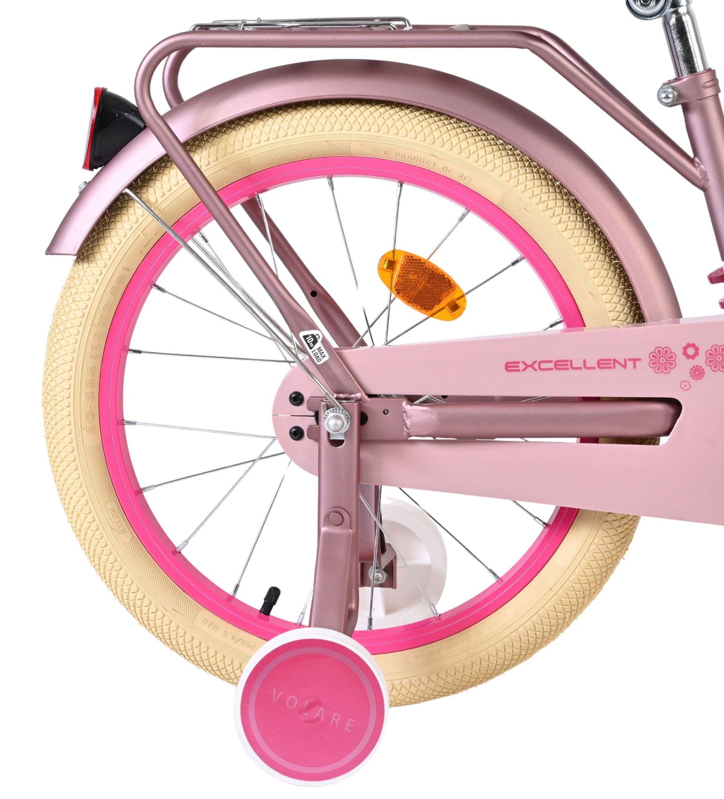 Volare Excellent Kinderfiets - Meisjes - 18 inch - Mat Roze - 5-7 jaar extra afbeelding 3