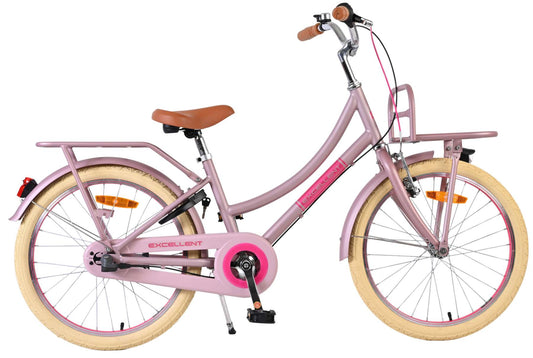 Volare Excellent Kinderfiets - Meisjes - 20 inch - Mat Roze - 3 versnellingen - 6-8 jaar bij Fietstotaal
