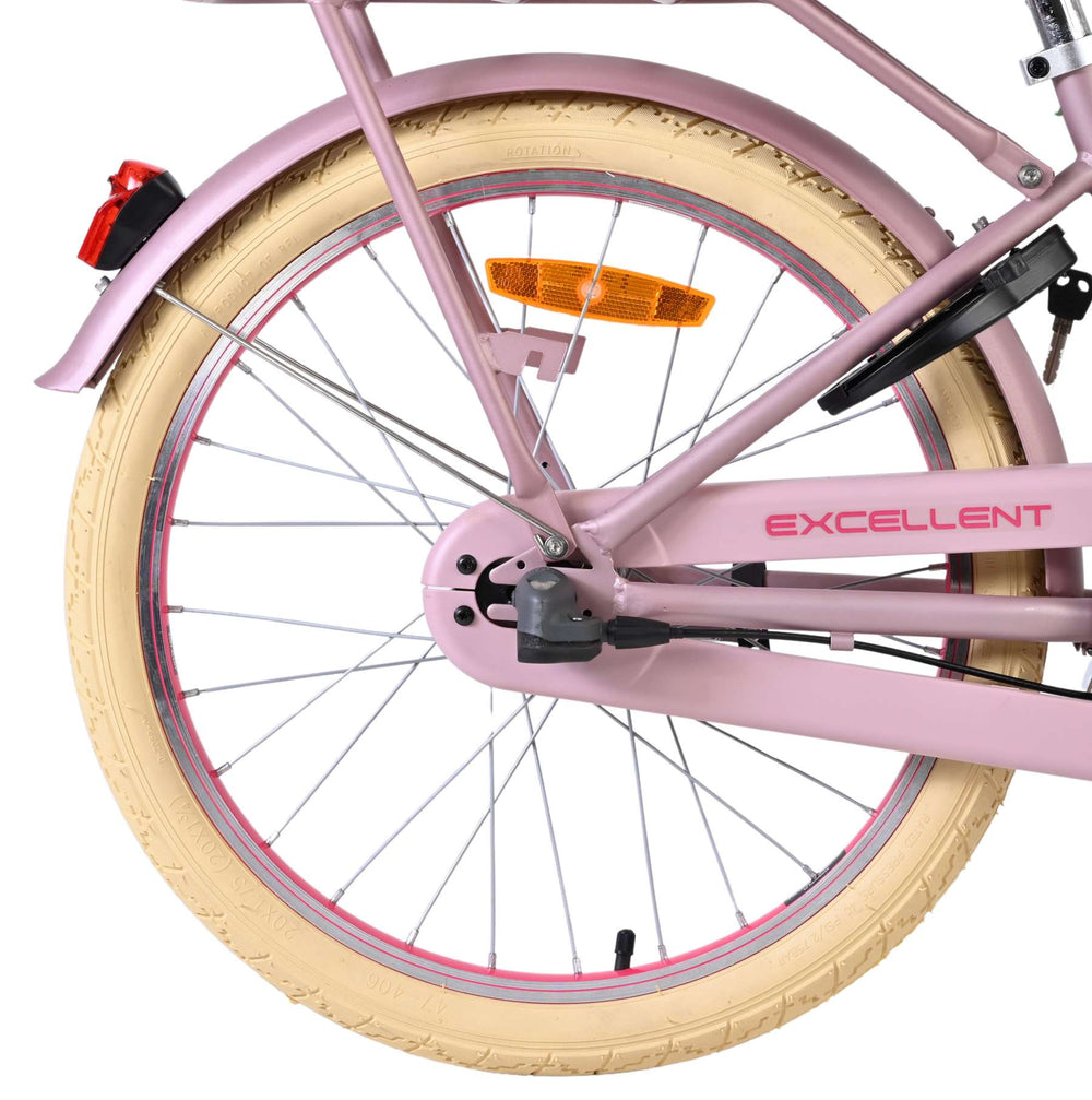 Volare Excellent Kinderfiets - Meisjes - 20 inch - Mat Roze - 3 versnellingen - 6-8 jaar extra afbeelding 3