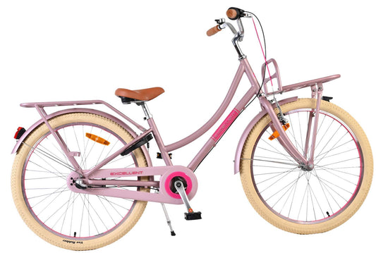 Volare Excellent Kinderfiets - Meisjes - 24 inch - Mat Roze - 3 Versnellingen - 8-10 jaar bij Fietstotaal