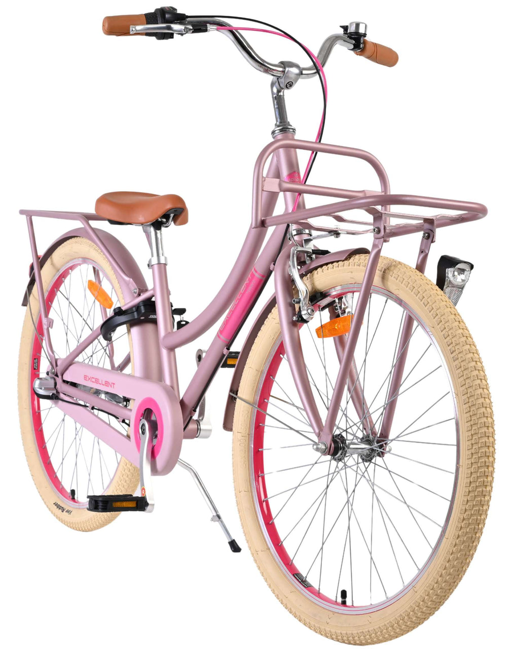 Volare Excellent Kinderfiets - Meisjes - 24 inch - Mat Roze - 3 Versnellingen - 8-10 jaar extra afbeelding 7