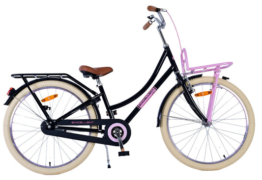 Volare Excellent Kinderfiets - Meisjes - 24 inch - Zwart - 8-10 jaar bij Fietstotaal