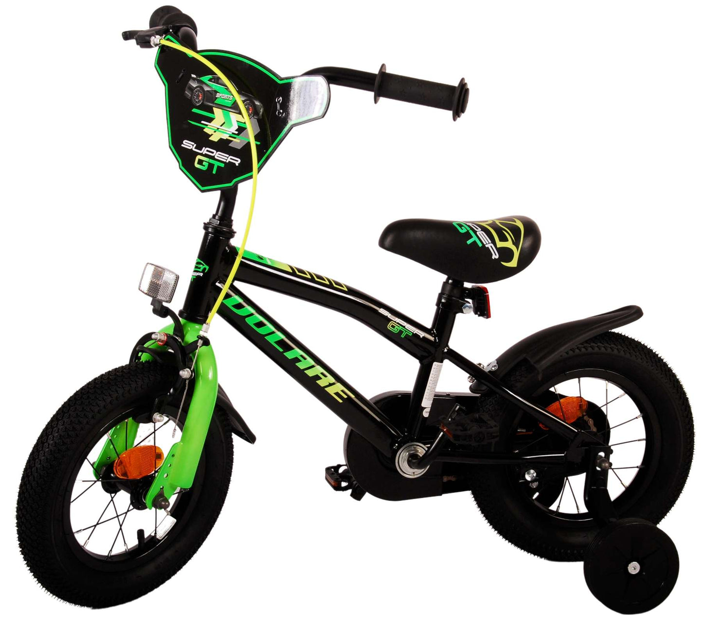 Volare Super GT Kinderfiets - Jongens - 12 inch - Groen - 3-5 jaar extra afbeelding 15