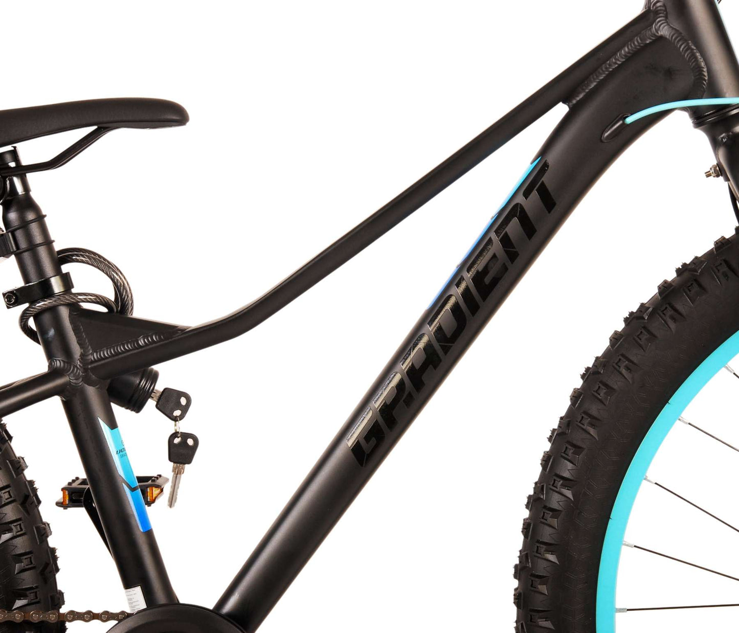 Volare Gradient Kinderfiets â€“ Jongens â€“ 26 inch â€“ Zwart Blauw â€“ 7 speed â€“ Prime Collection - Zwart, Blauw - 7 versnellingen - 10-12 jaar extra afbeelding 13